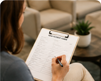 new patient form before podiatry appointment at our podiatry office